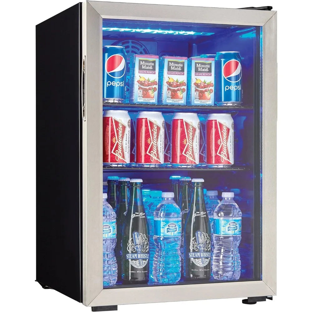 95 Can Beverage Center, 2.6 Cu.Ft Refrigerator fler Perfect for Beer, Pop, Water