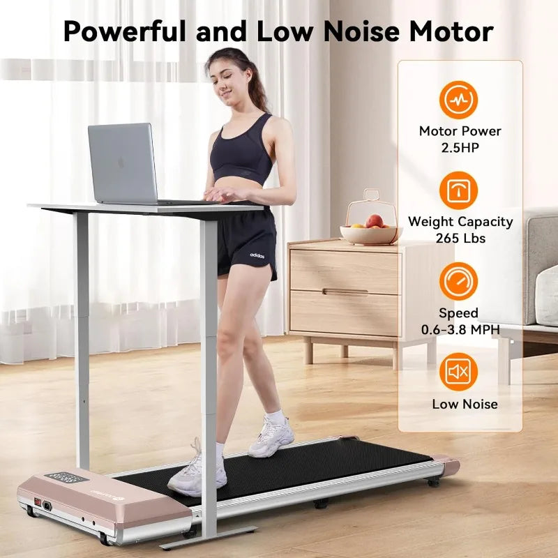 Treadmills for Home, Smart Powerful Quiet Walking Pad Treadmill, Remote Control & Smart App