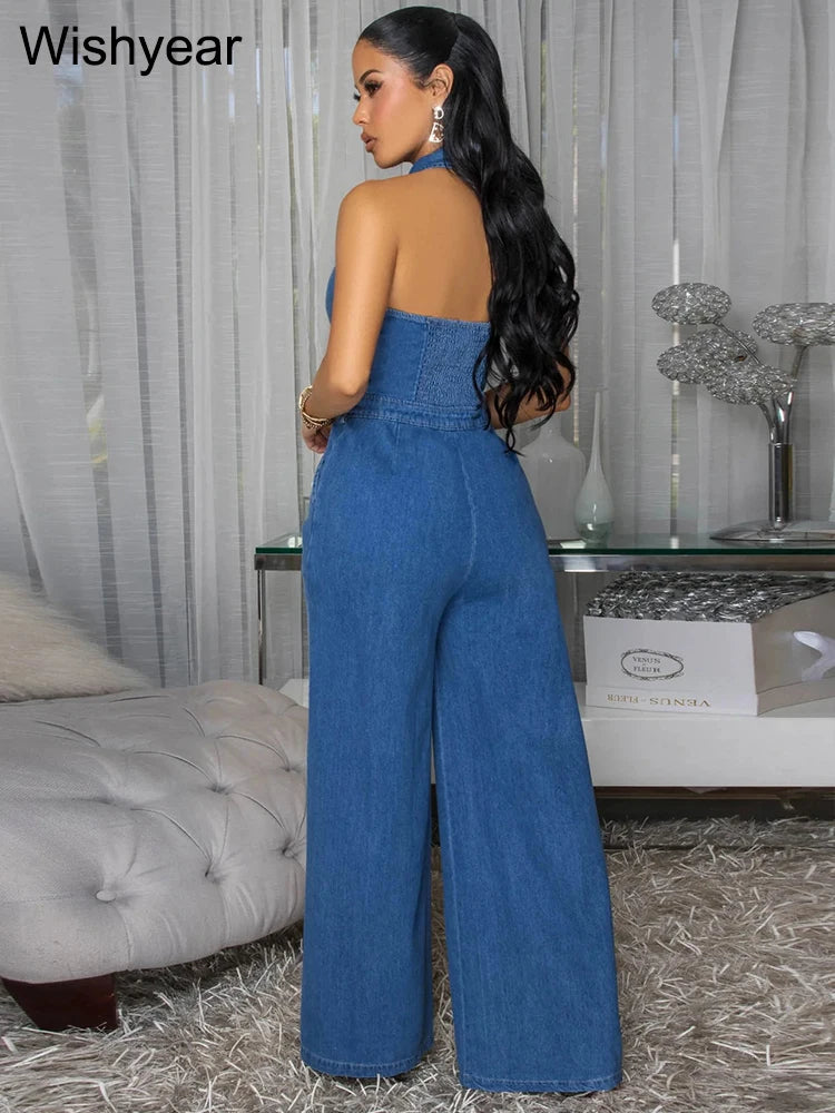 Blue Denim Jumpsuit