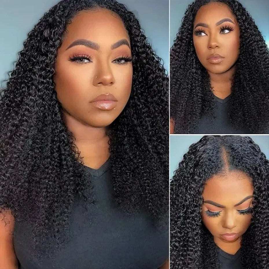 Afro Curly Glue-less U Part Wig