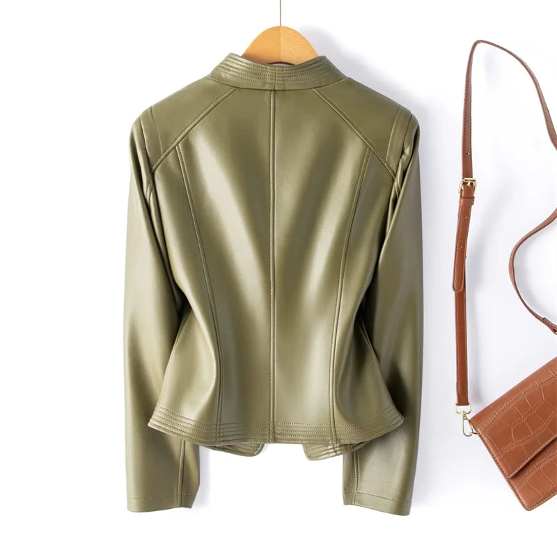 Short Slim Sheepskin Jacket