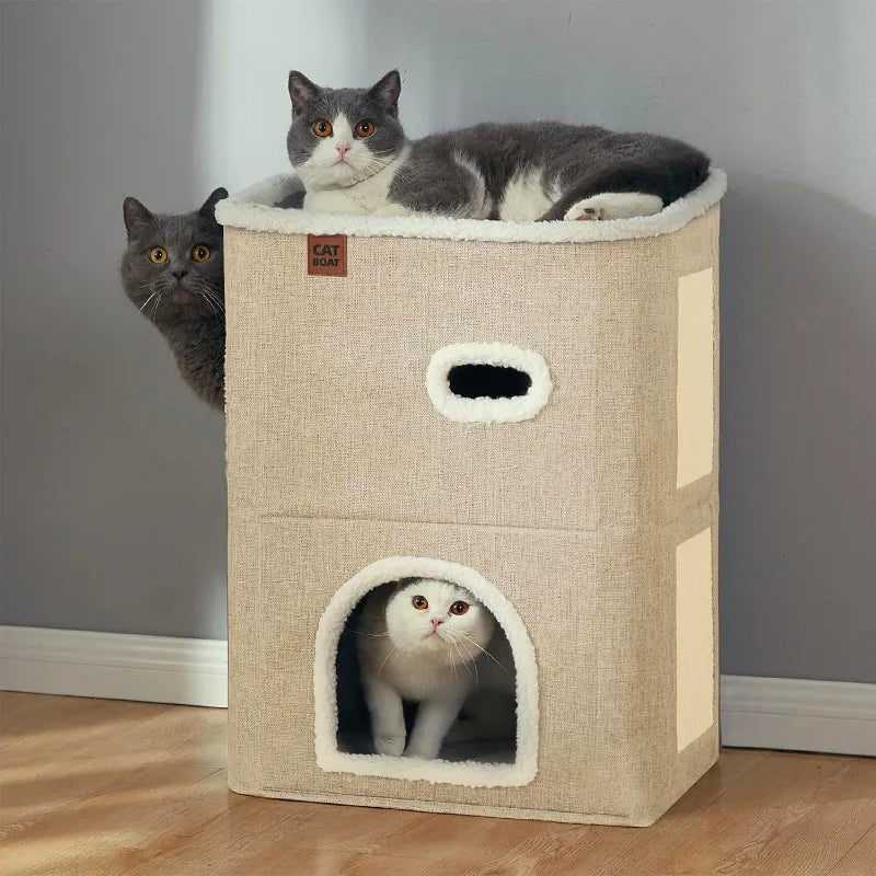 2-Storey Cat House for Indoor