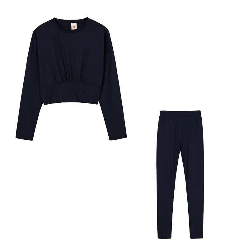 Waist Casual Fitness Two-piece Set