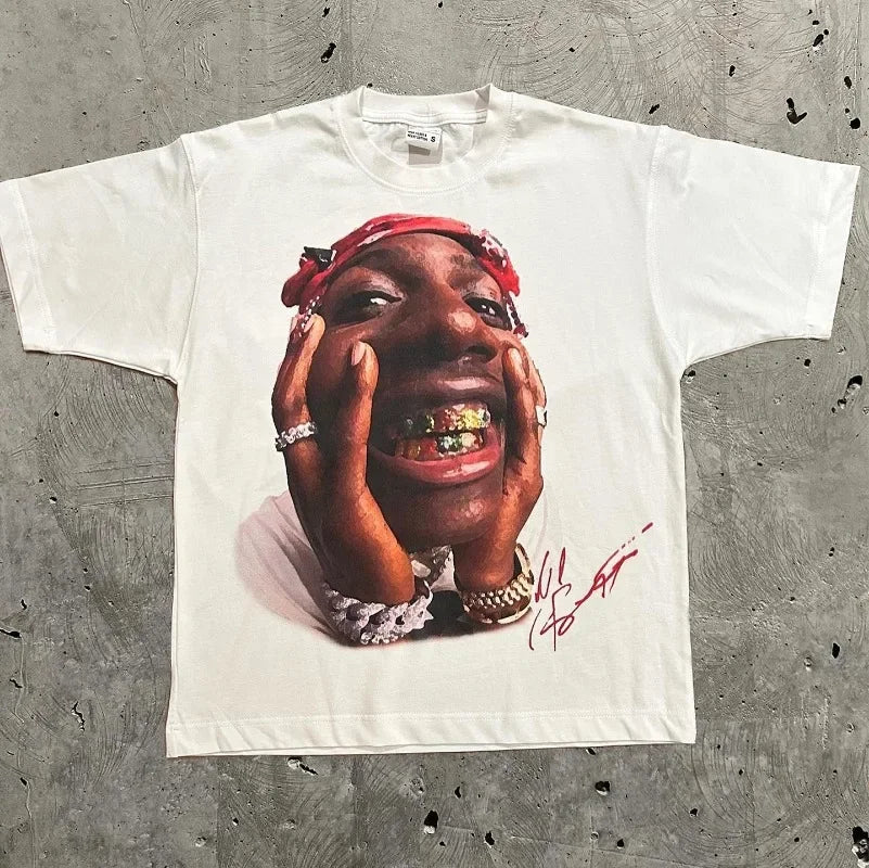 Men T-shirt Portrait Printed Shirt