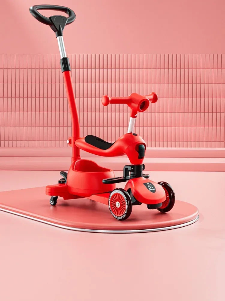 Scooter Voor Kinderen Vouwen 3 Wiel Skateboard Driewieler Baby Draagbare Kinderwagen Hoverboard Speelt Muziek Balans Multimodaal