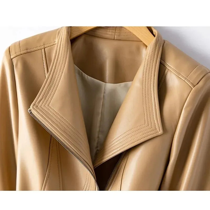 Short Slim Sheepskin Jacket