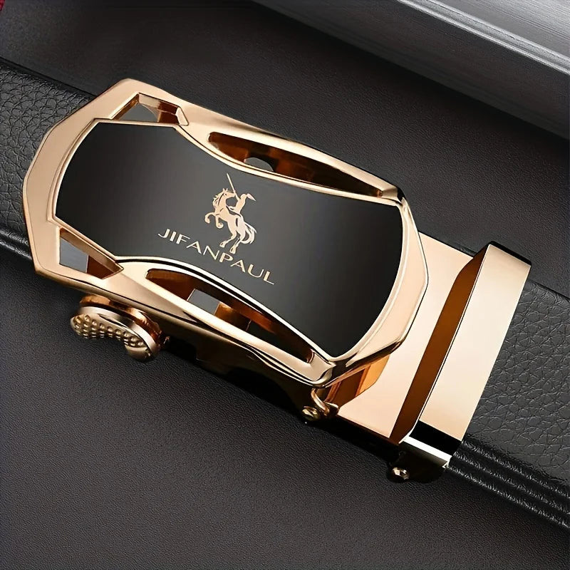 High Quality Leather Luxury Belt Metal  with Automatic Buckle Belt
