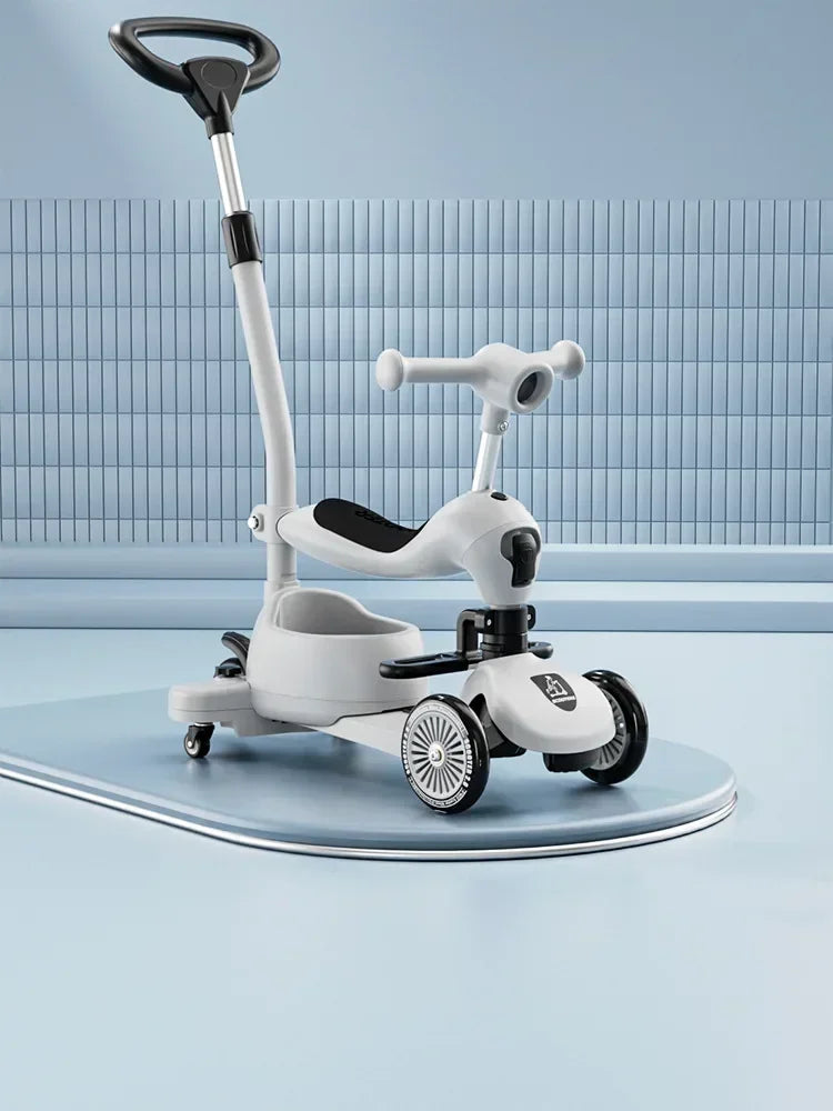 Scooter Voor Kinderen Vouwen 3 Wiel Skateboard Driewieler Baby Draagbare Kinderwagen Hoverboard Speelt Muziek Balans Multimodaal