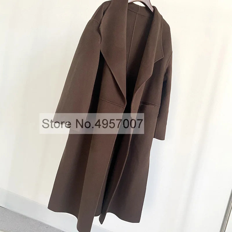 Double-faced Cashmere Contour Long Coat