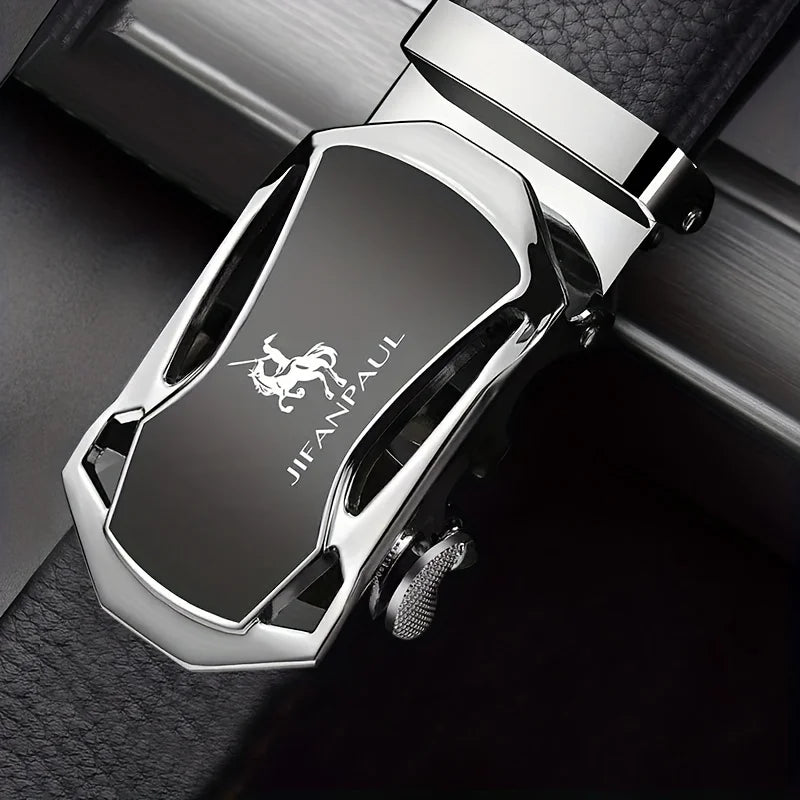 High Quality Leather Luxury Belt Metal  with Automatic Buckle Belt