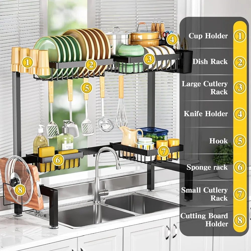 Fits All Sinks, Adjustable Dish Drying Rack