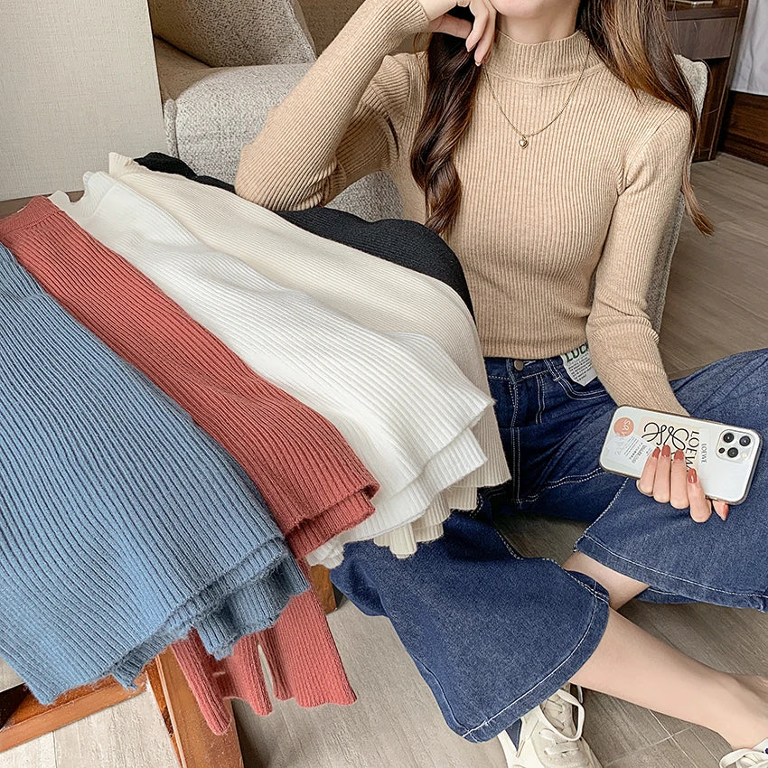 Mock Neck  Sweater