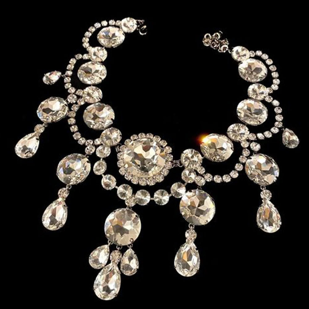 Rhinestone  Vintage Collar Necklace Set