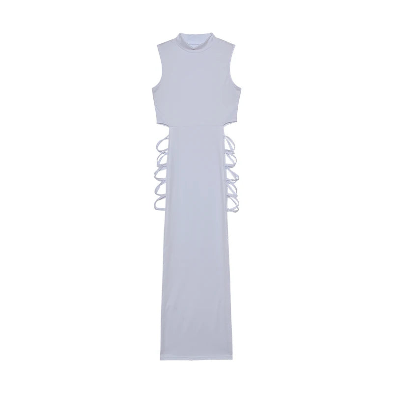 Mock Neck Sleeveless Dress