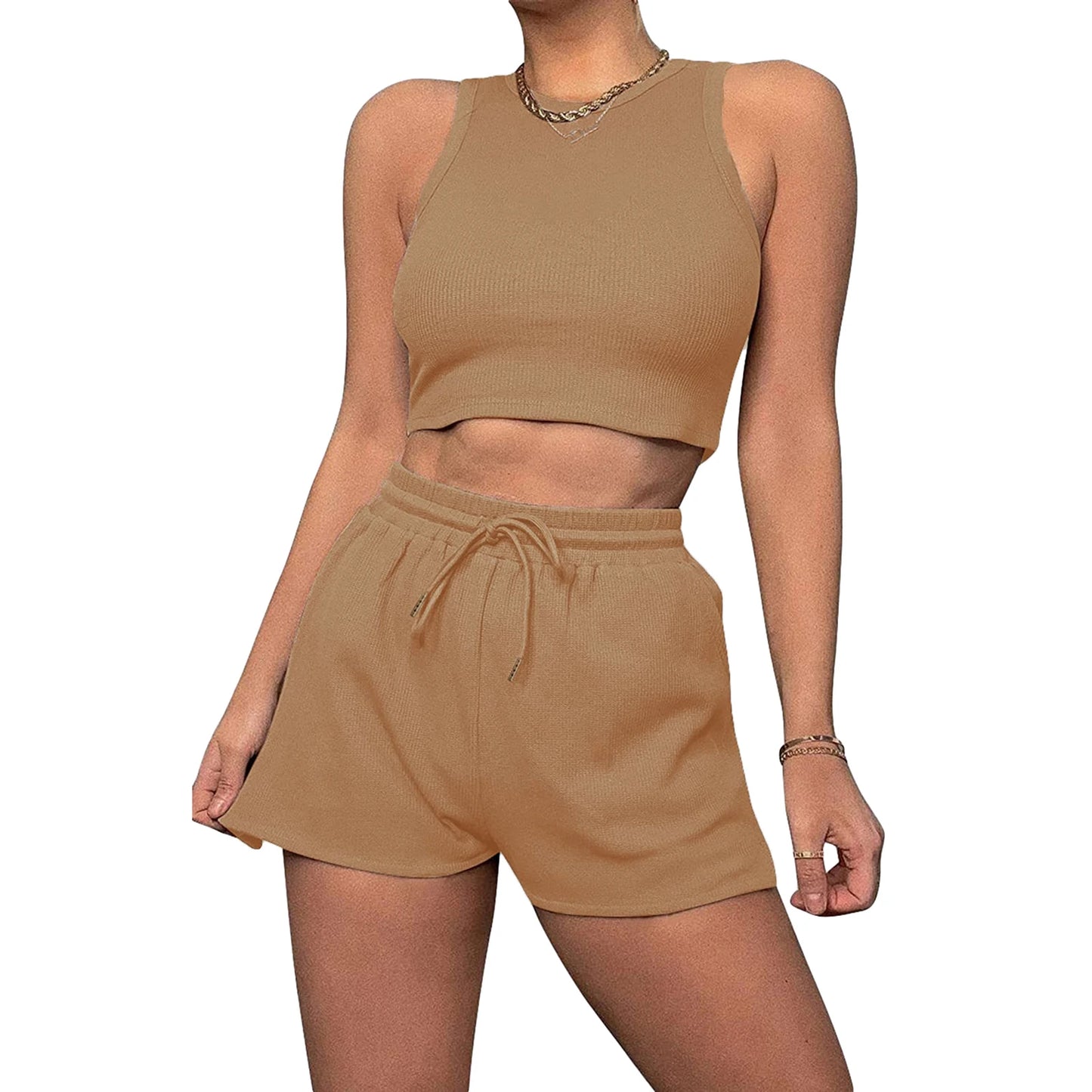 Women’s Two Piece Outfits Sleeveless Set