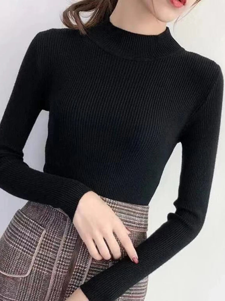 Mock Neck  Sweater