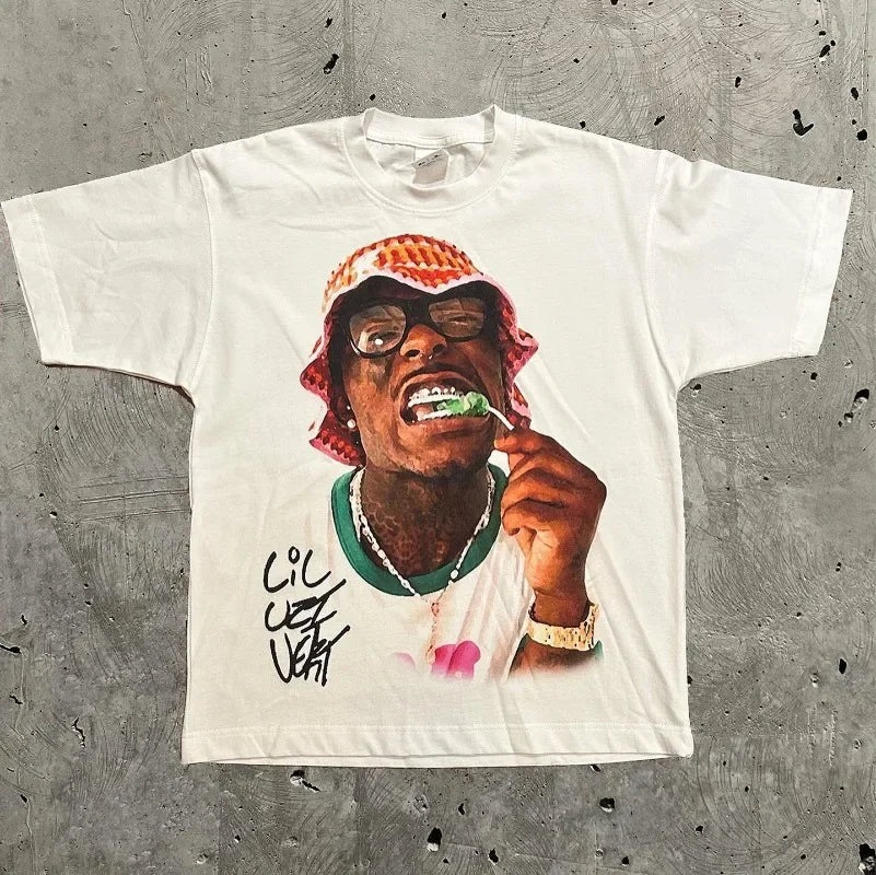 Men T-shirt Portrait Printed Shirt
