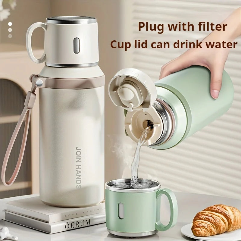 Stainless Steel Insulated Water Bottle with Cup