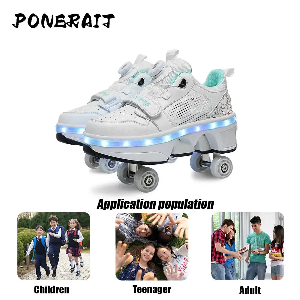 Skating Sneakers With Wheels