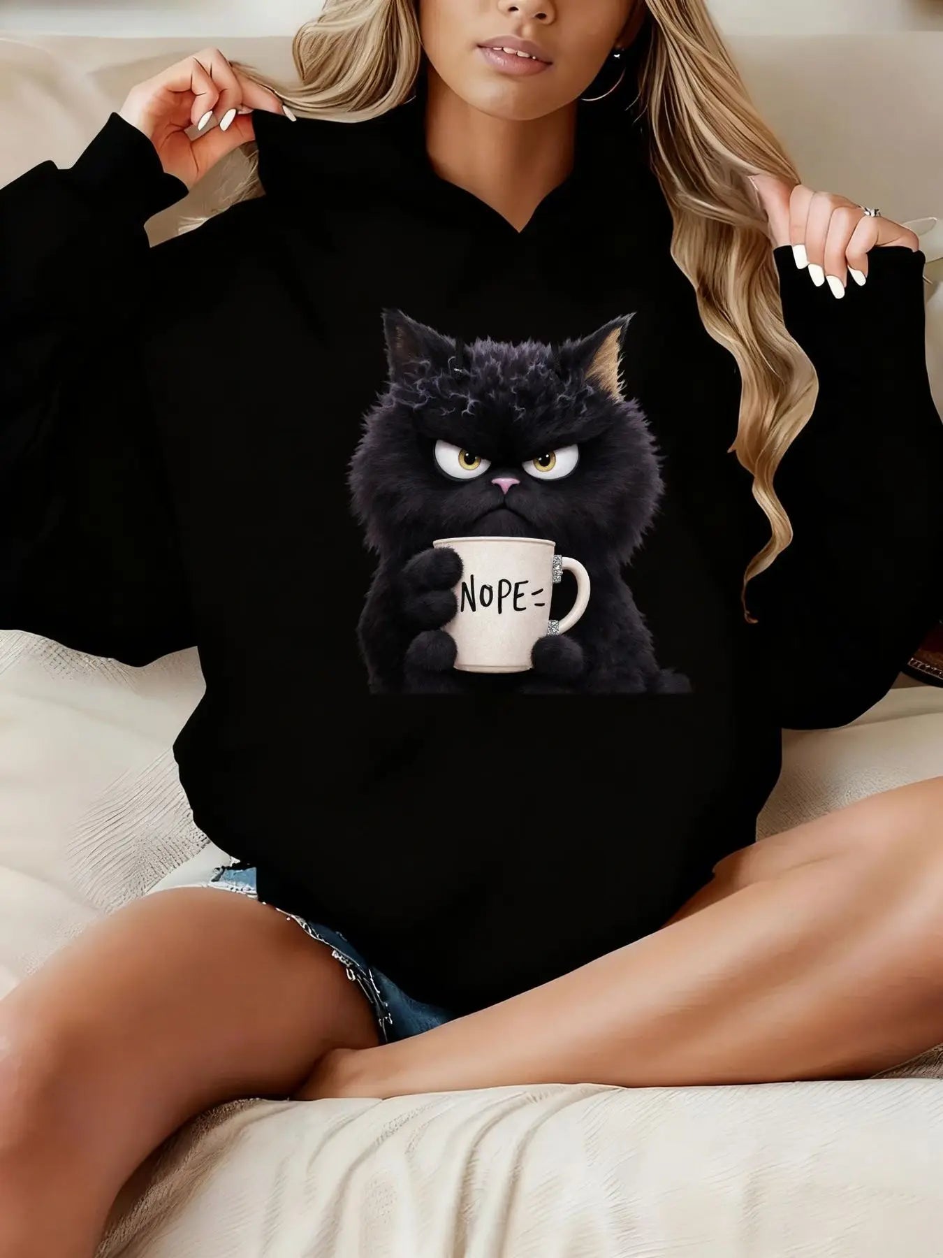 Casual Pattern Printed Long Sleeved Hoodie