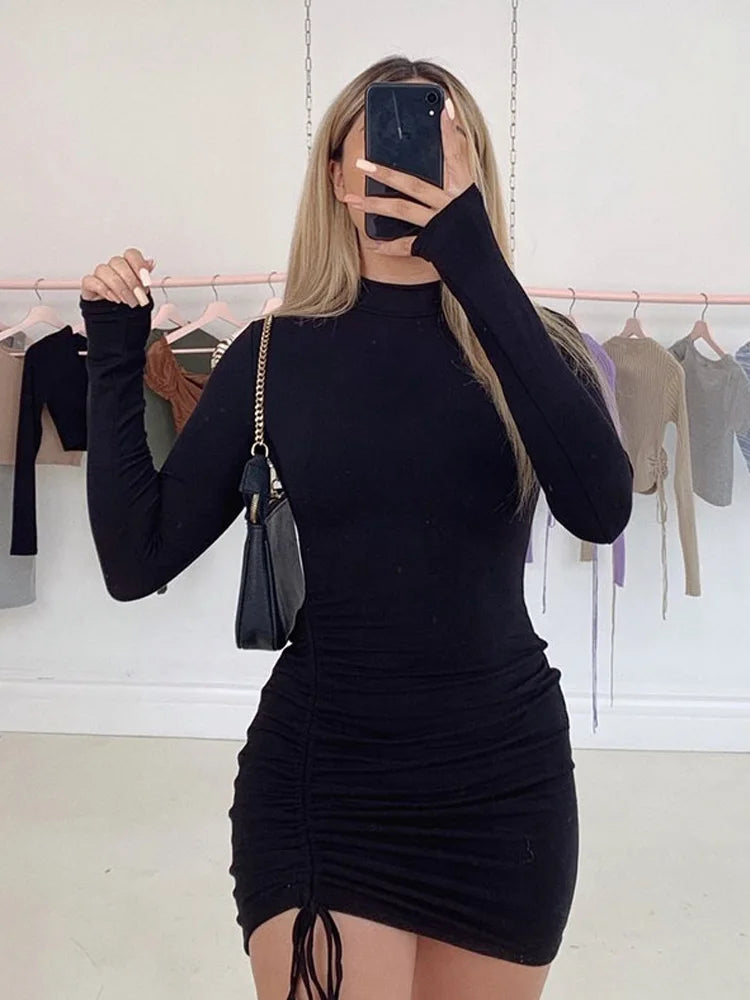 Long Sleeve Turtleneck  Mini Dress