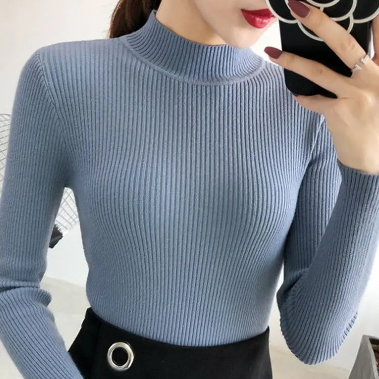 Mock Neck  Sweater