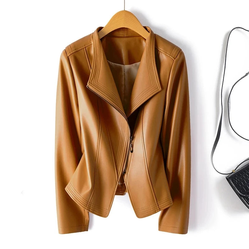 Short Slim Sheepskin Jacket