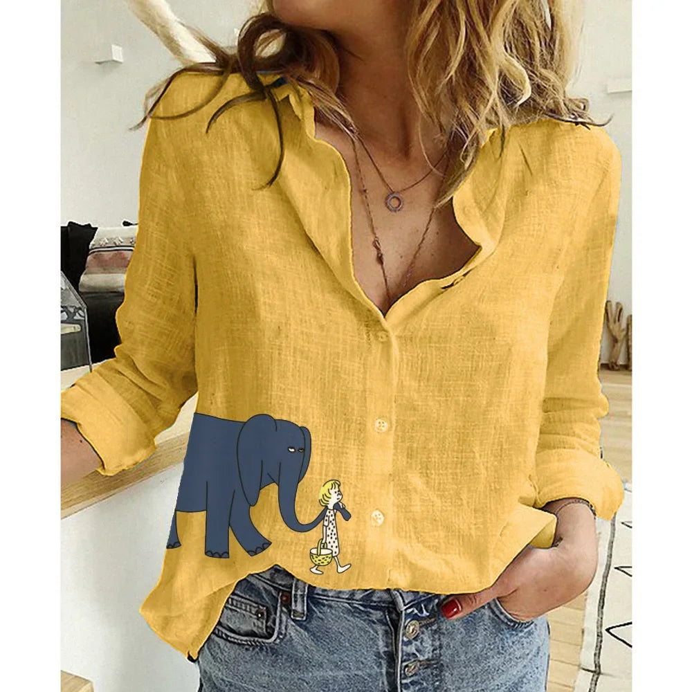 Women Linen Casual Shirt