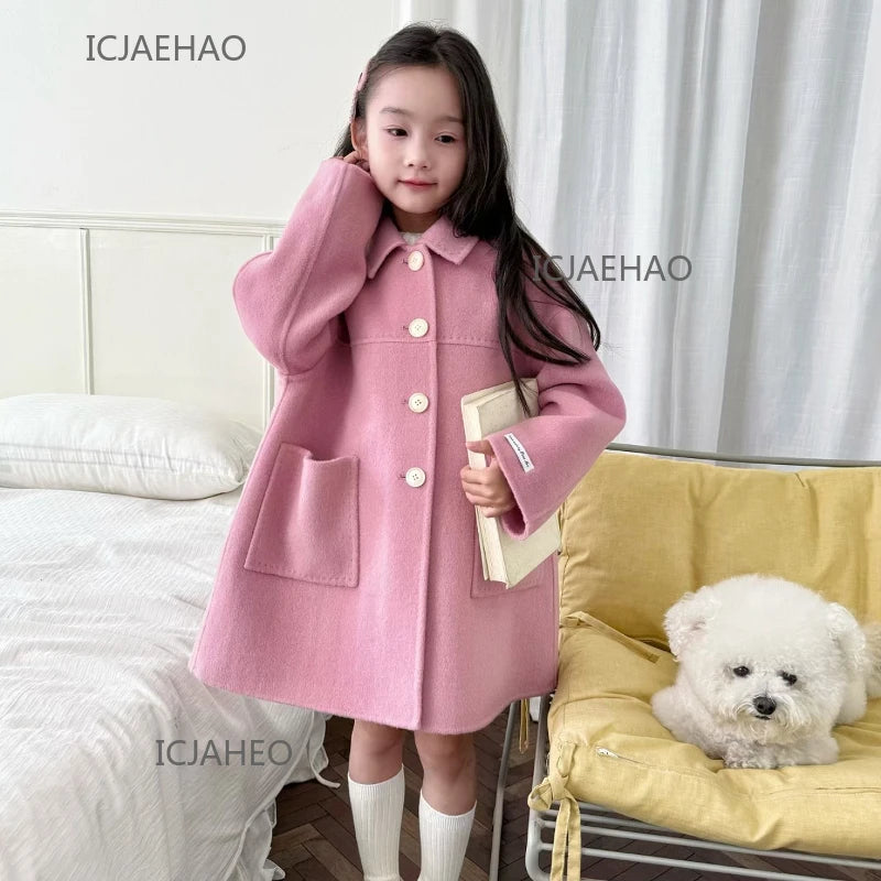 Girl's Peach Pink Coat