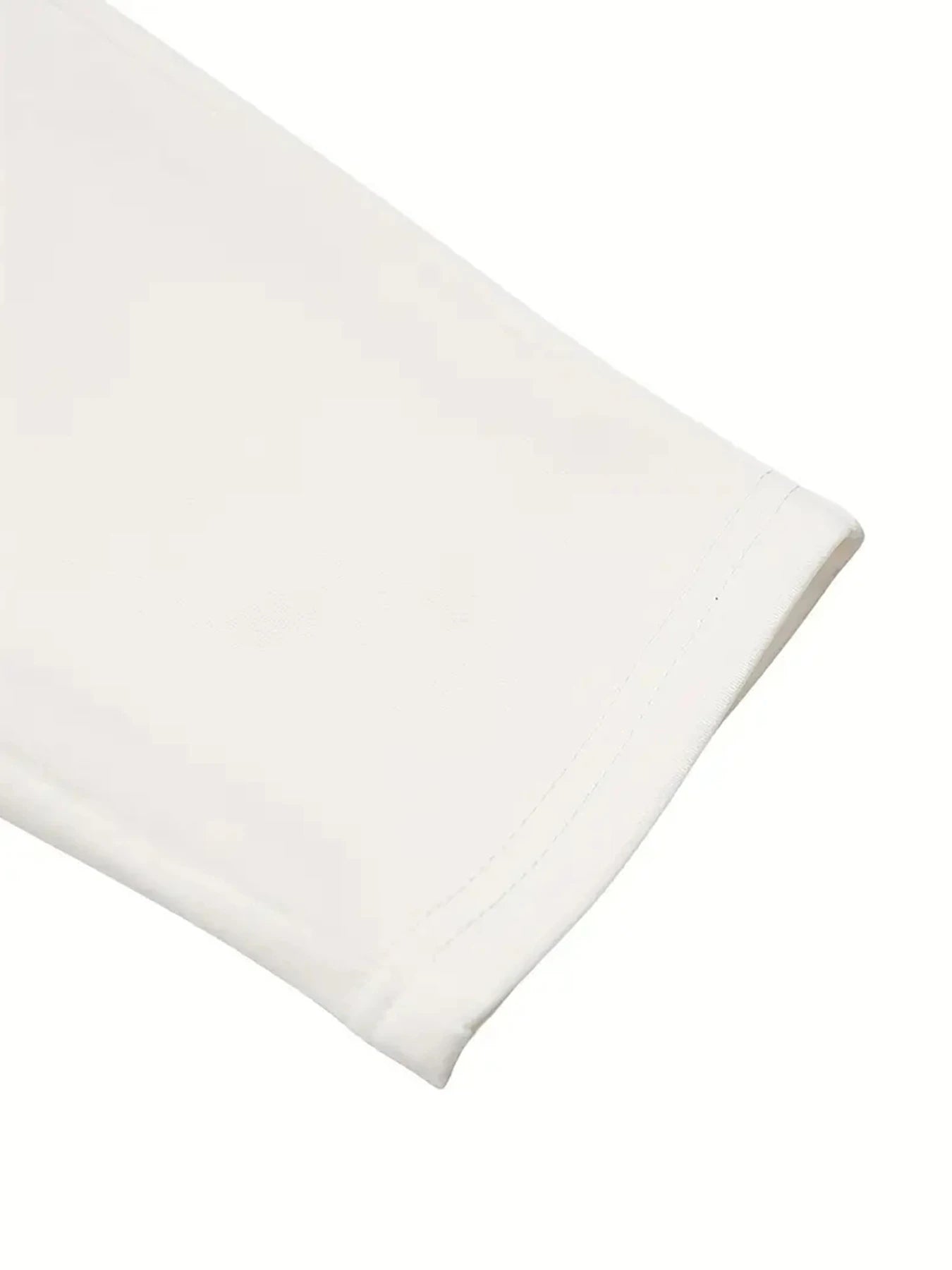 Women's White Two-Piece Suit Set, Double-Breasted Long-Sleeved Lapel Suit Jacket and High-Waisted Slim Pants