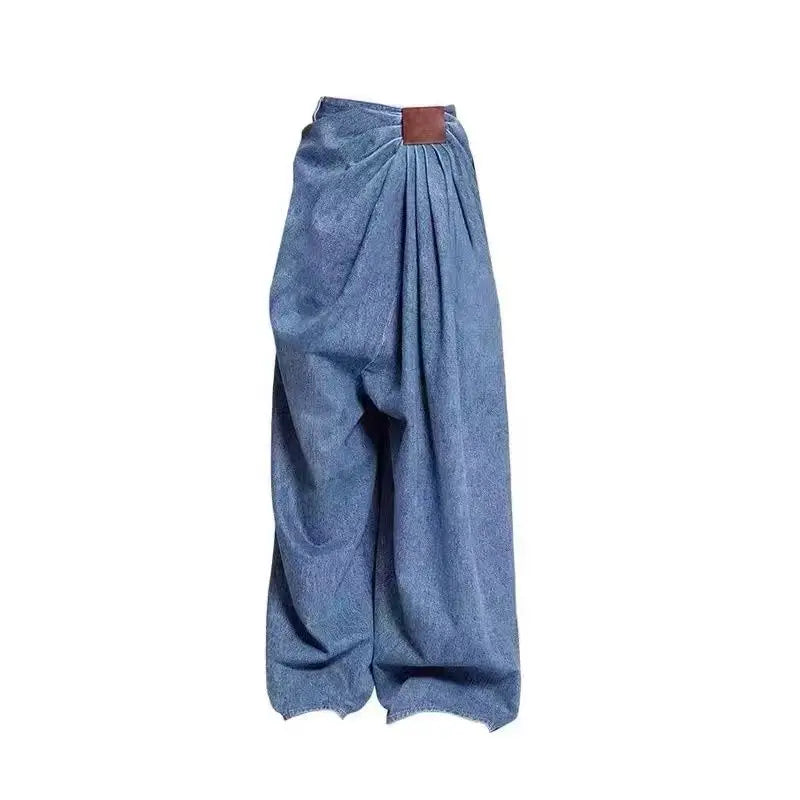 Retro Washed Drape Jean