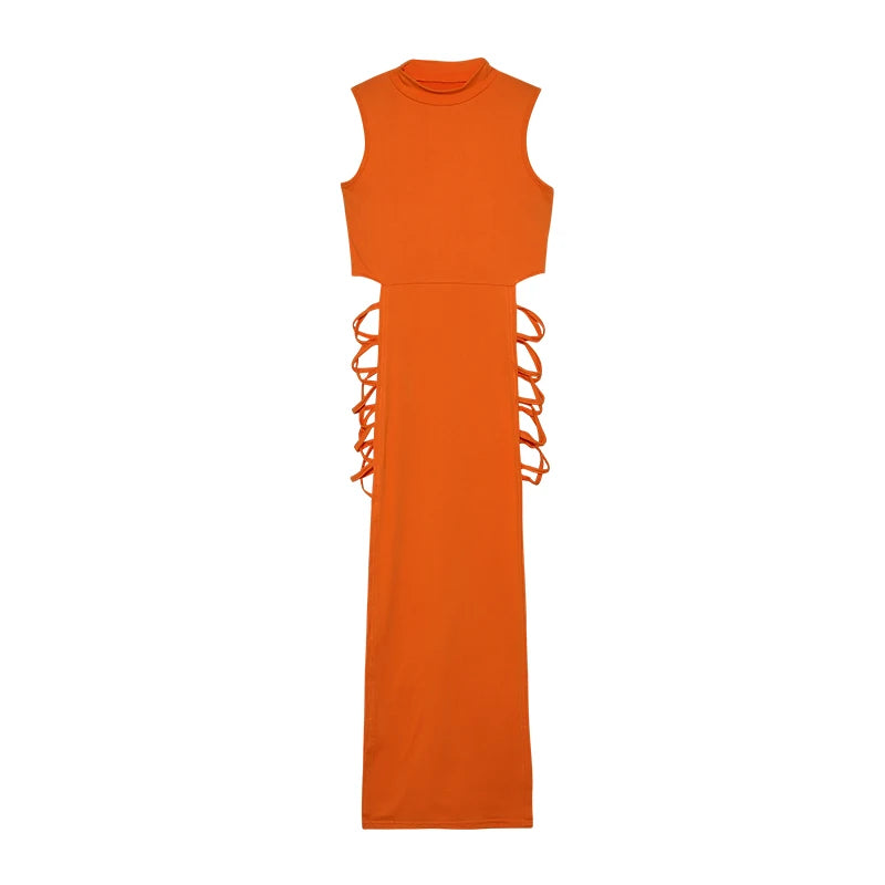 Mock Neck Sleeveless Dress