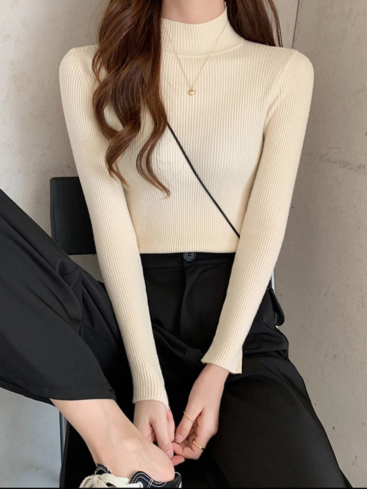Mock Neck  Sweater