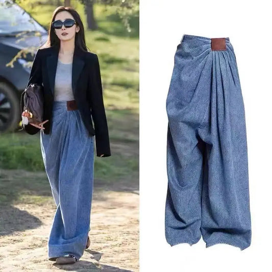 Retro Washed Drape Jean