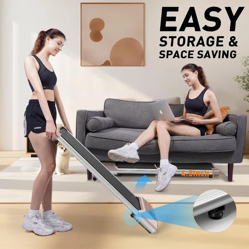 Treadmills for Home, Smart Powerful Quiet Walking Pad Treadmill, Remote Control & Smart App