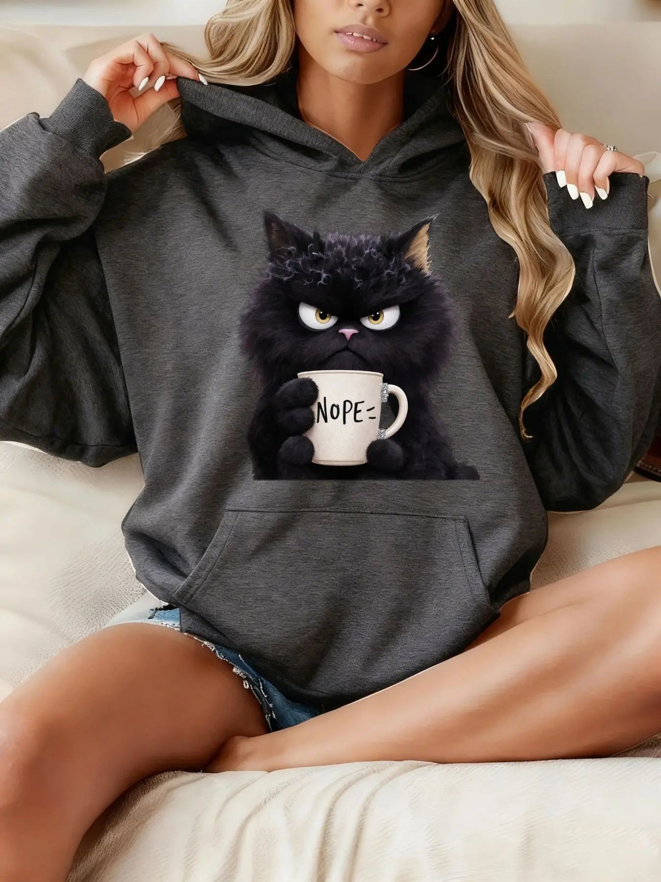 Casual Pattern Printed Long Sleeved Hoodie