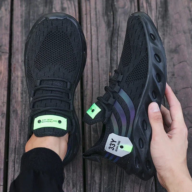 Men's Non Slip Knit Running Sneaker