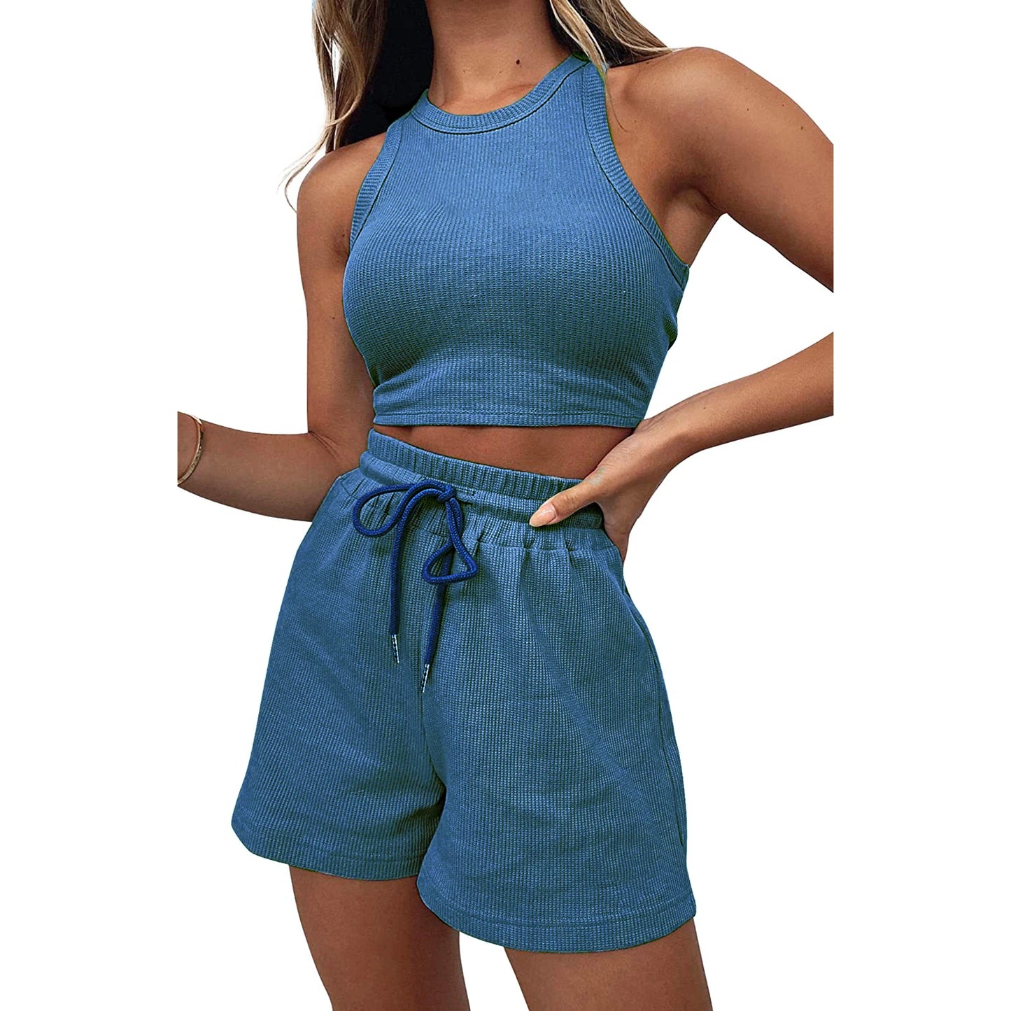 Women’s Two Piece Outfits Sleeveless Set