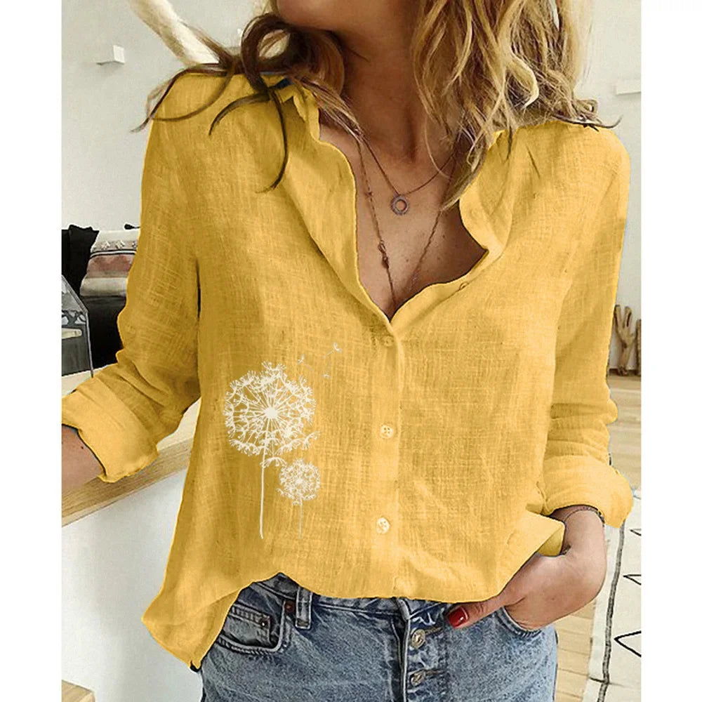 Women Linen Casual Shirt