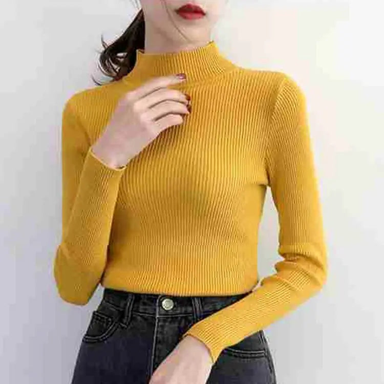 Mock Neck  Sweater