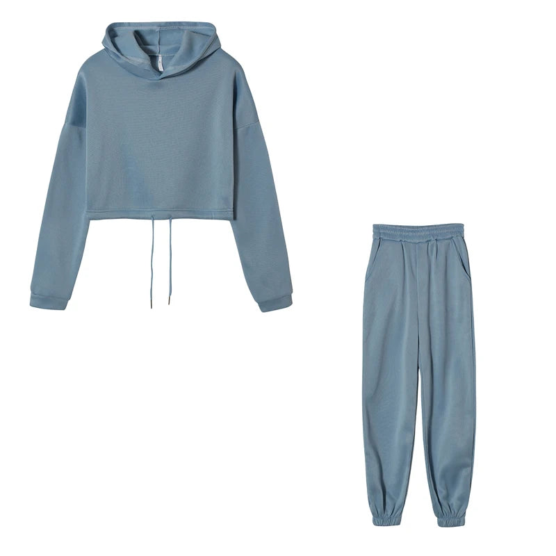 Long-sleeved Sports Casual Two-piece Set
