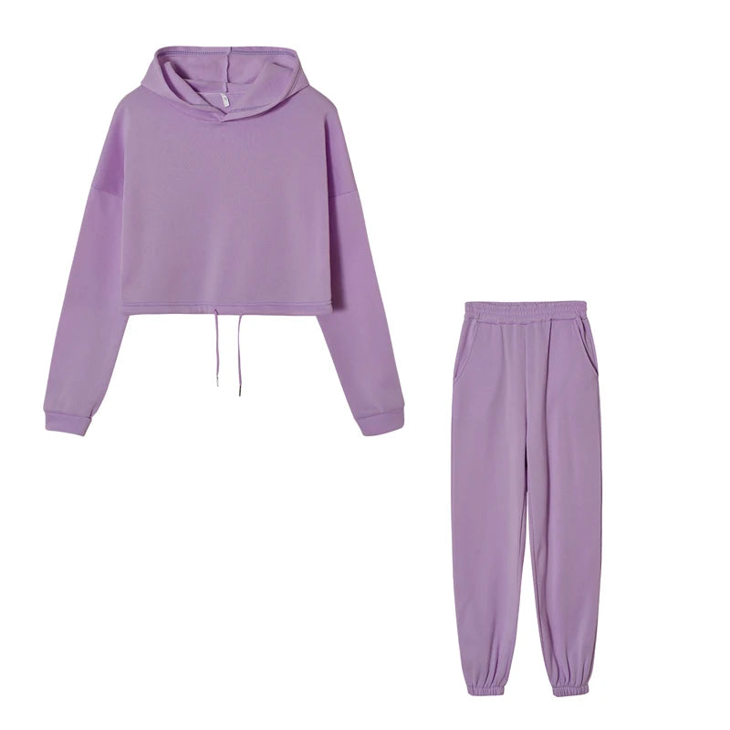 Long-sleeved Sports Casual Two-piece Set