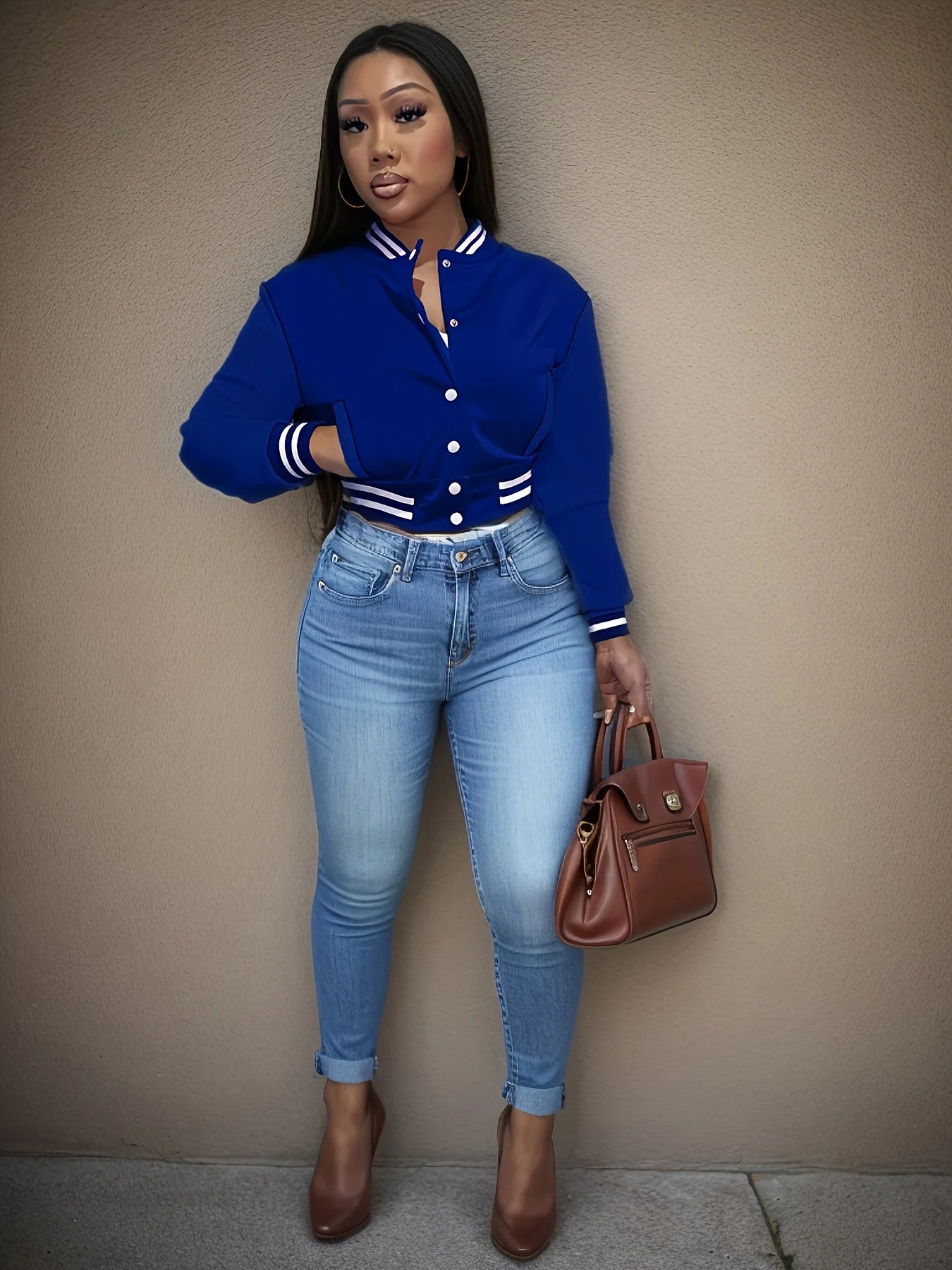 European Single-Breasted Baseball Jacket