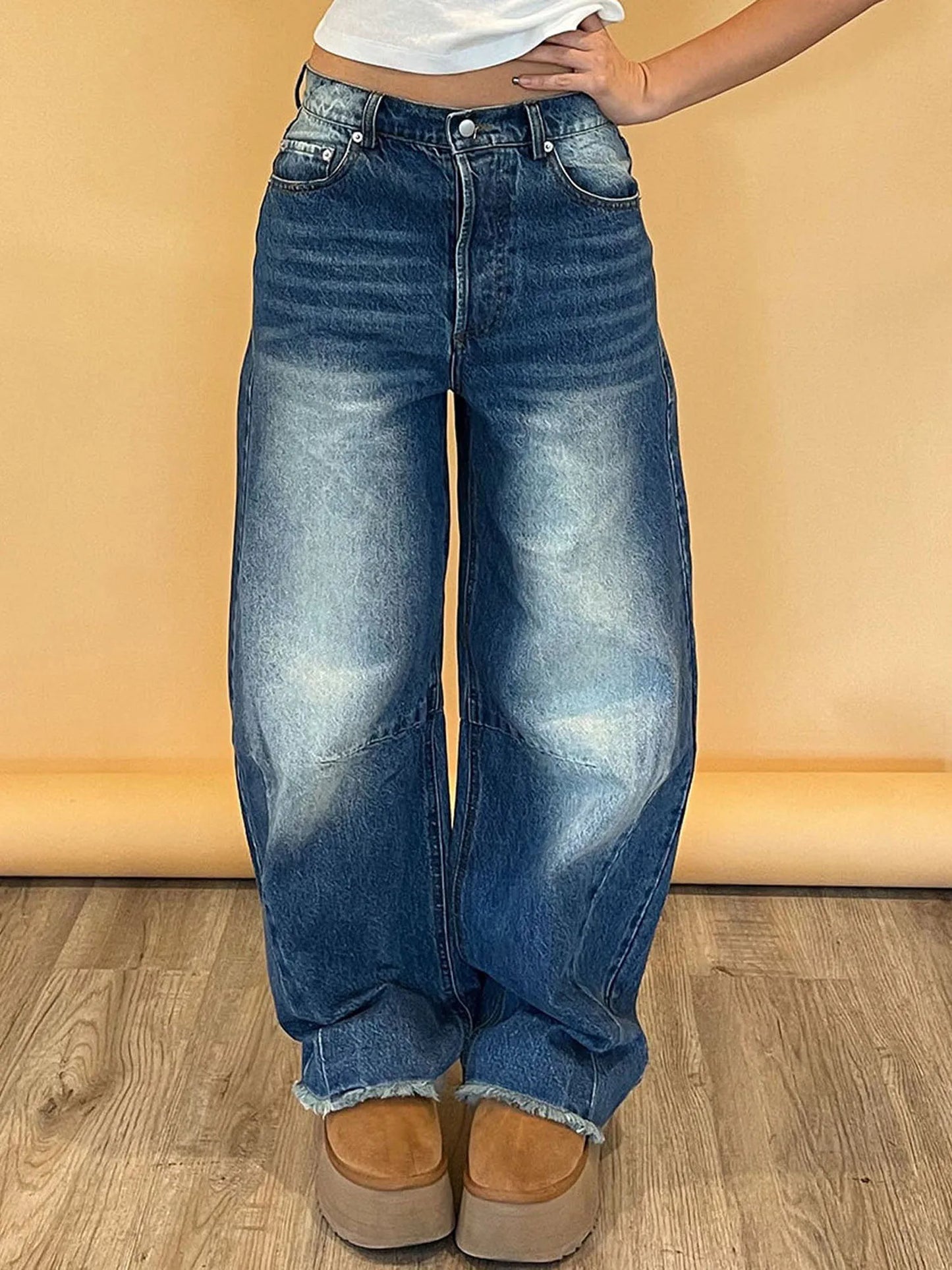 Vintage High Waist Wide Leg Jeans