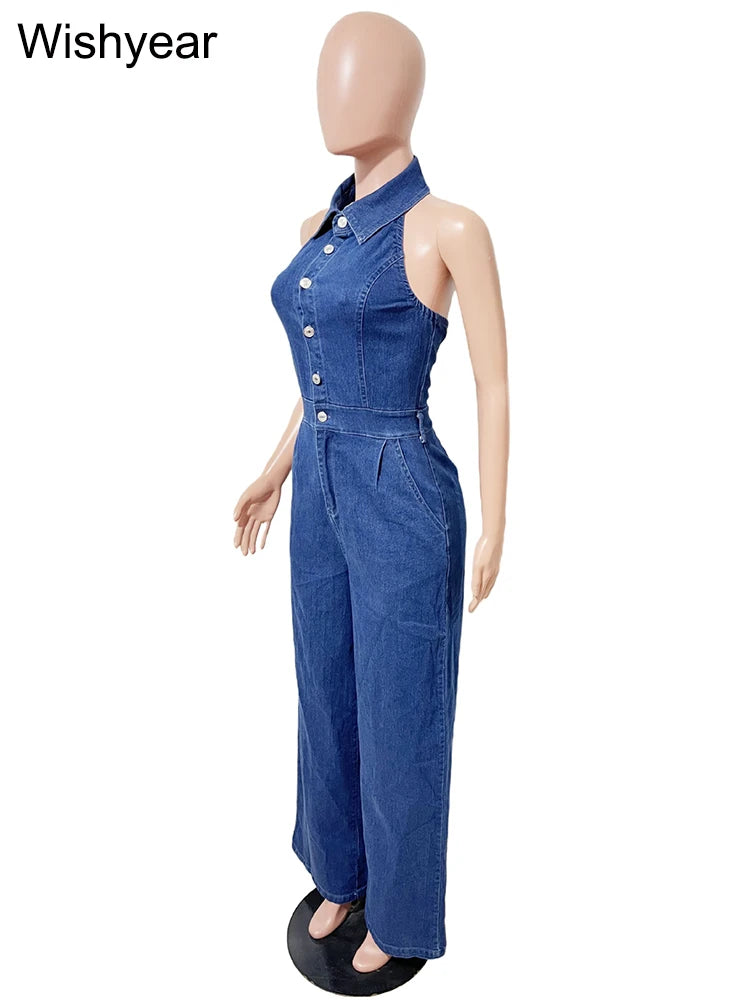 Blue Denim Jumpsuit