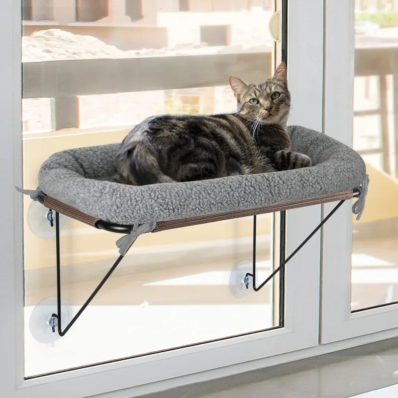 Cat Window Bed with Supported Under Metal