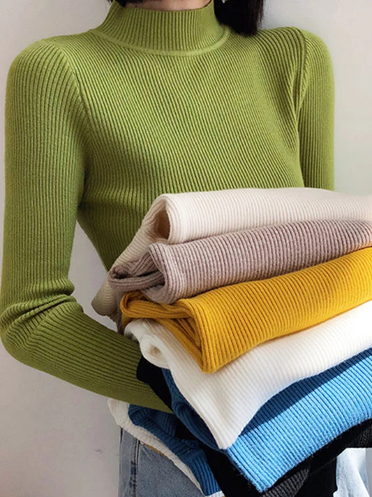 Mock Neck  Sweater