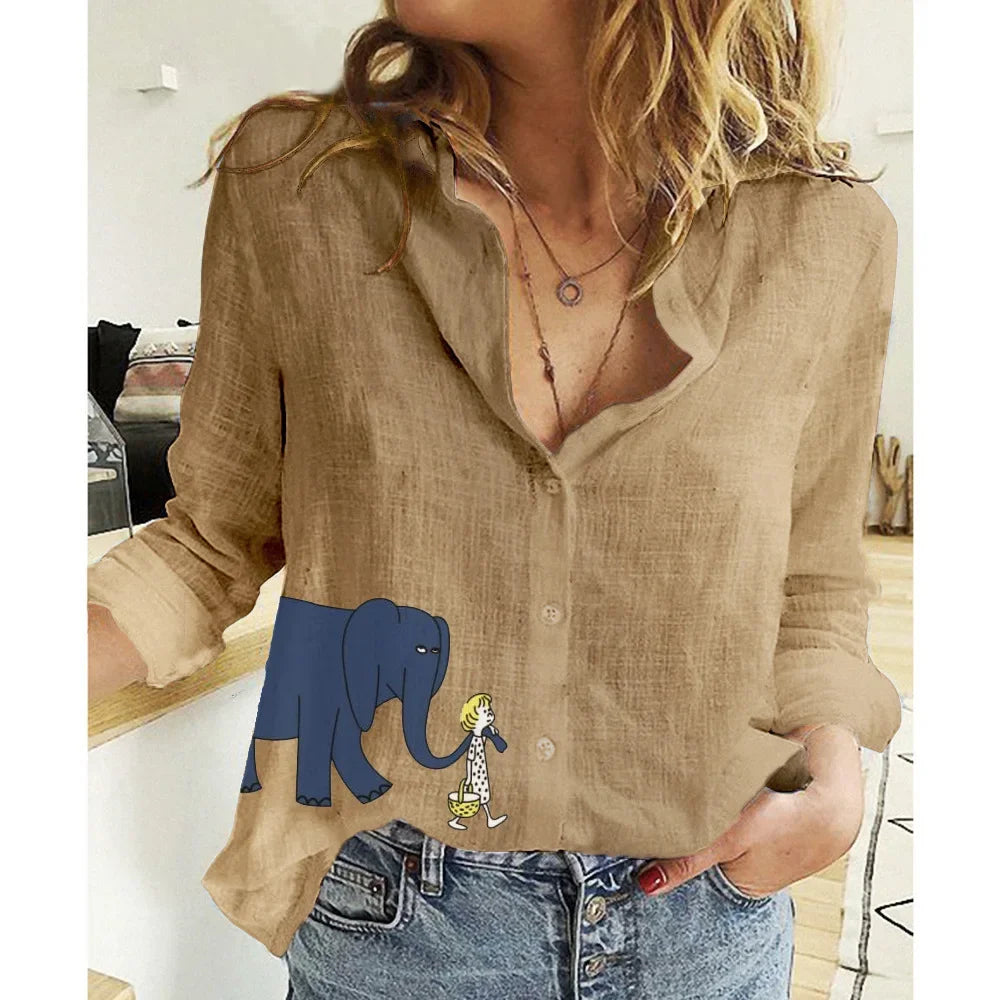 Women Linen Casual Shirt