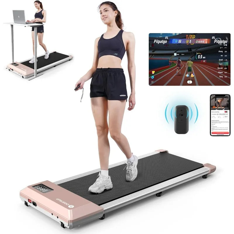 Treadmills for Home, Smart Powerful Quiet Walking Pad Treadmill, Remote Control & Smart App