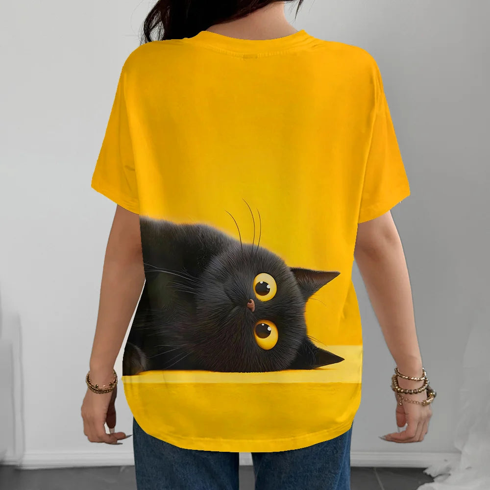 Round Neck T-Shirt Short Sleeve Tops
